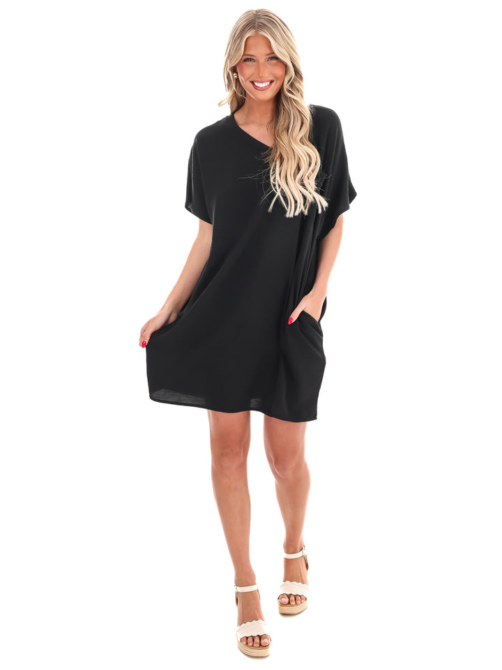 Truly Yours V-Neck Shirt Dress