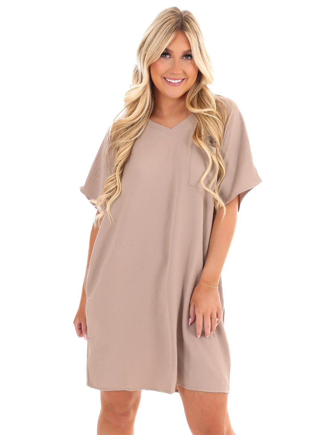 Truly Yours V-Neck Shirt Dress