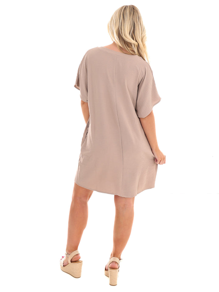 Truly Yours V-Neck Shirt Dress