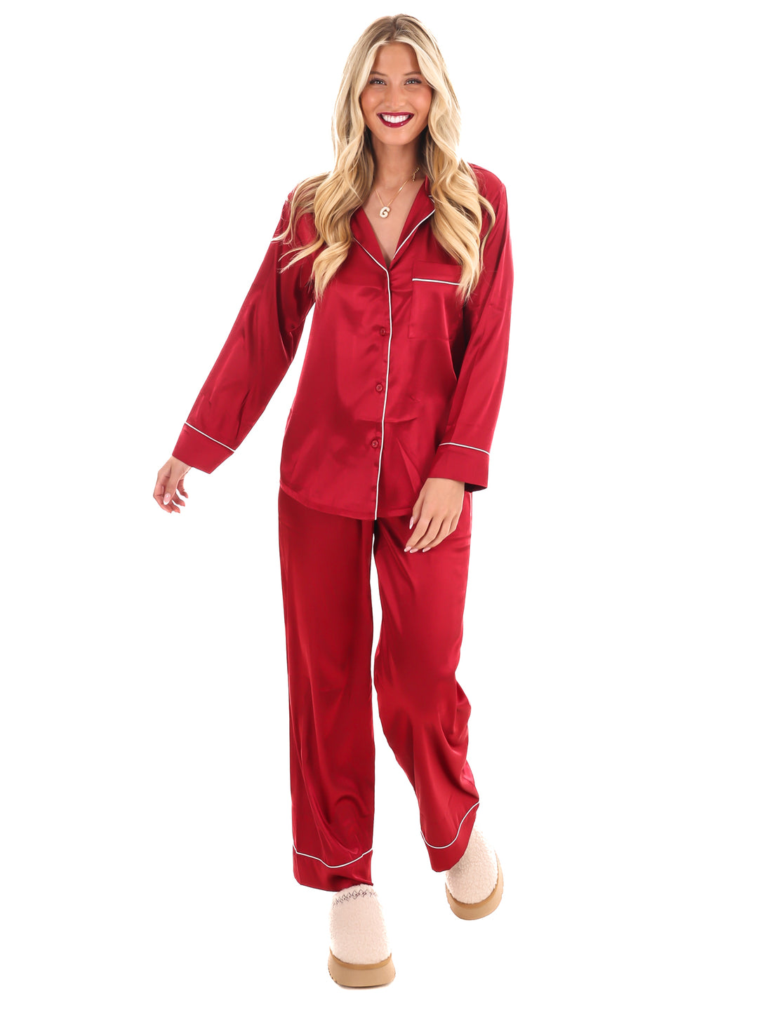 Silky Slumber Satin Pajama Set Doorbuster