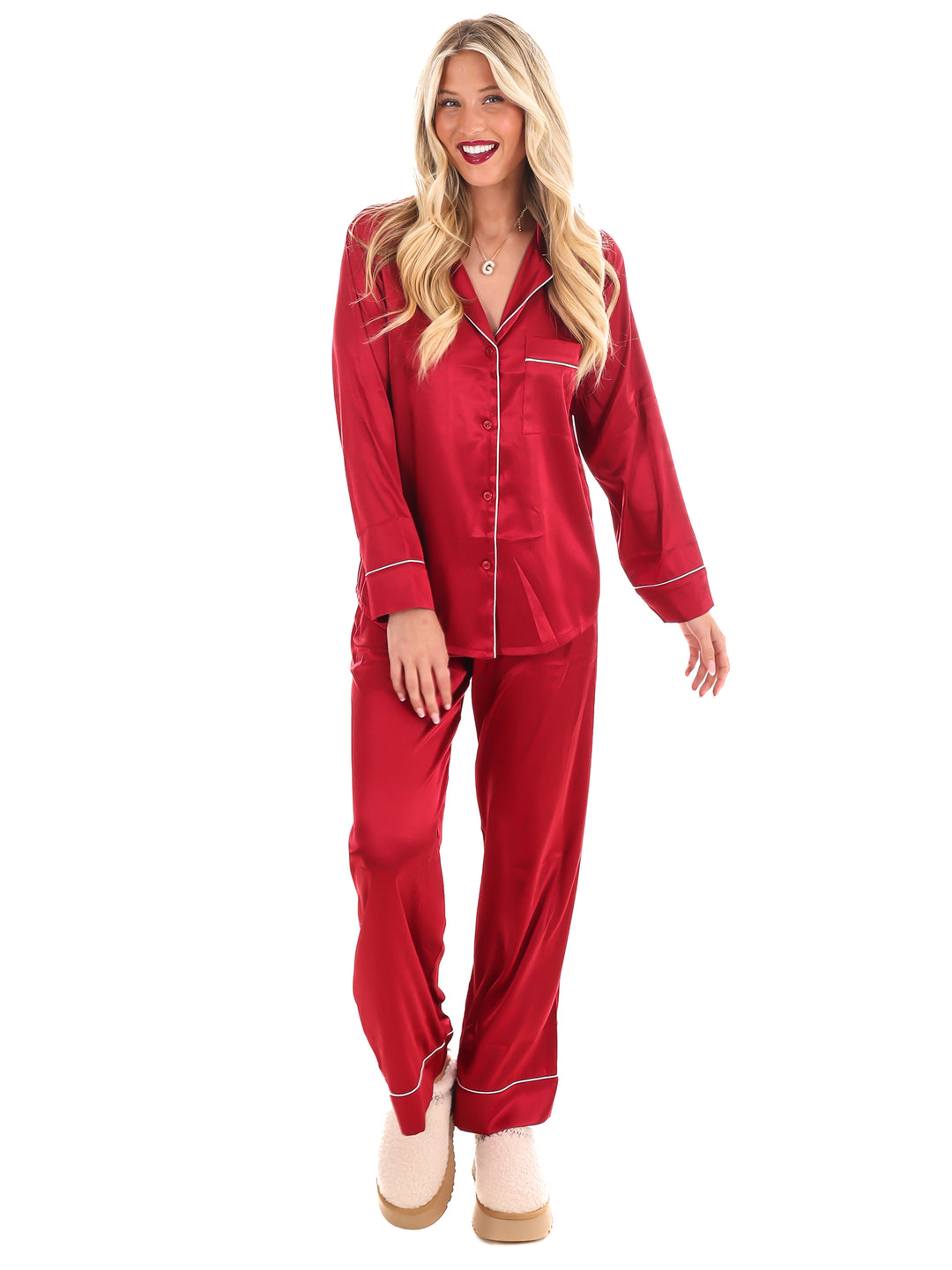 Silky Slumber Satin Pajama Set Doorbuster