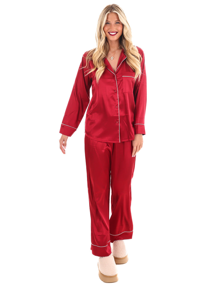 Silky Slumber Satin Pajama Set Doorbuster