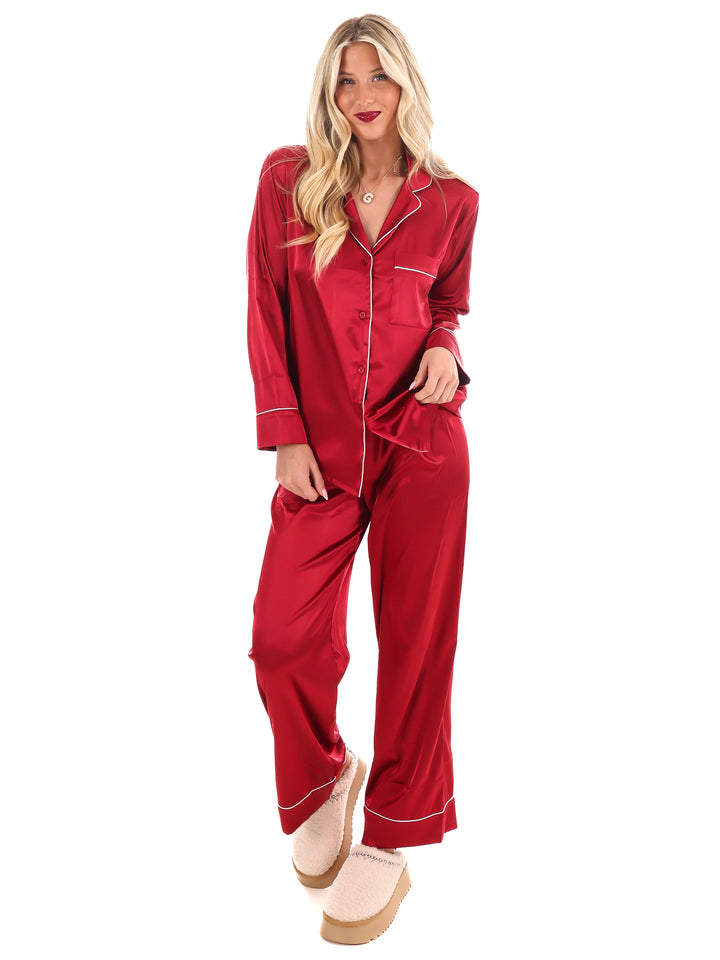 Silky Slumber Satin Pajama Set Doorbuster