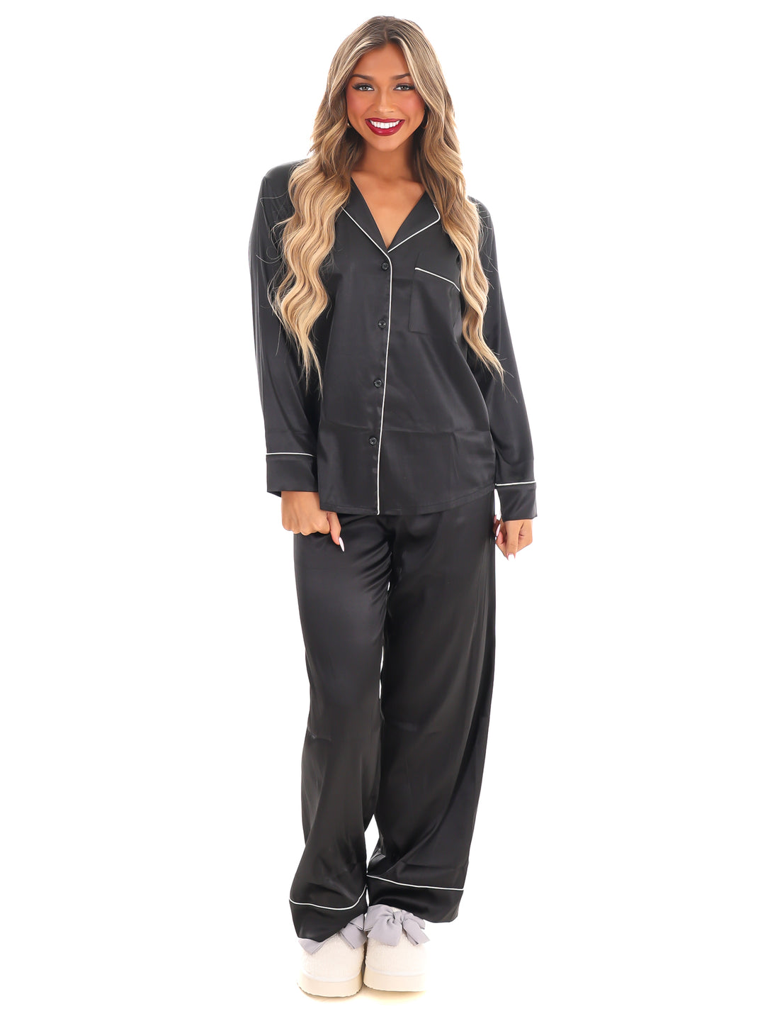 Silky Slumber Satin Pajama Set Doorbuster