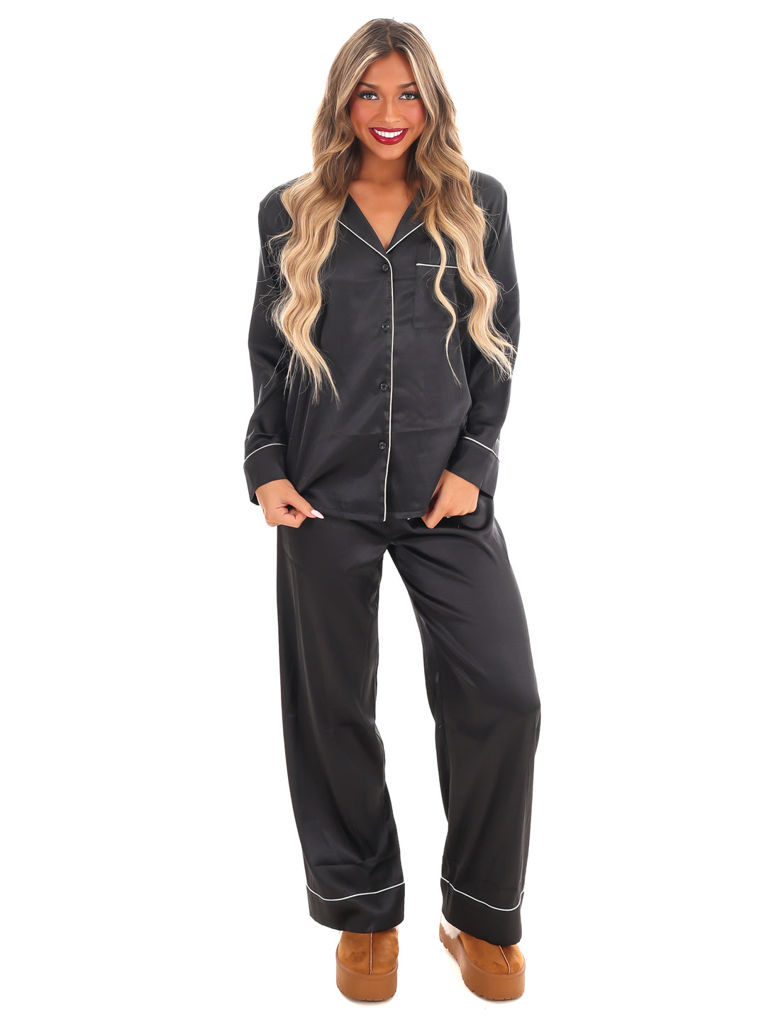 Silky Slumber Satin Pajama Set Doorbuster