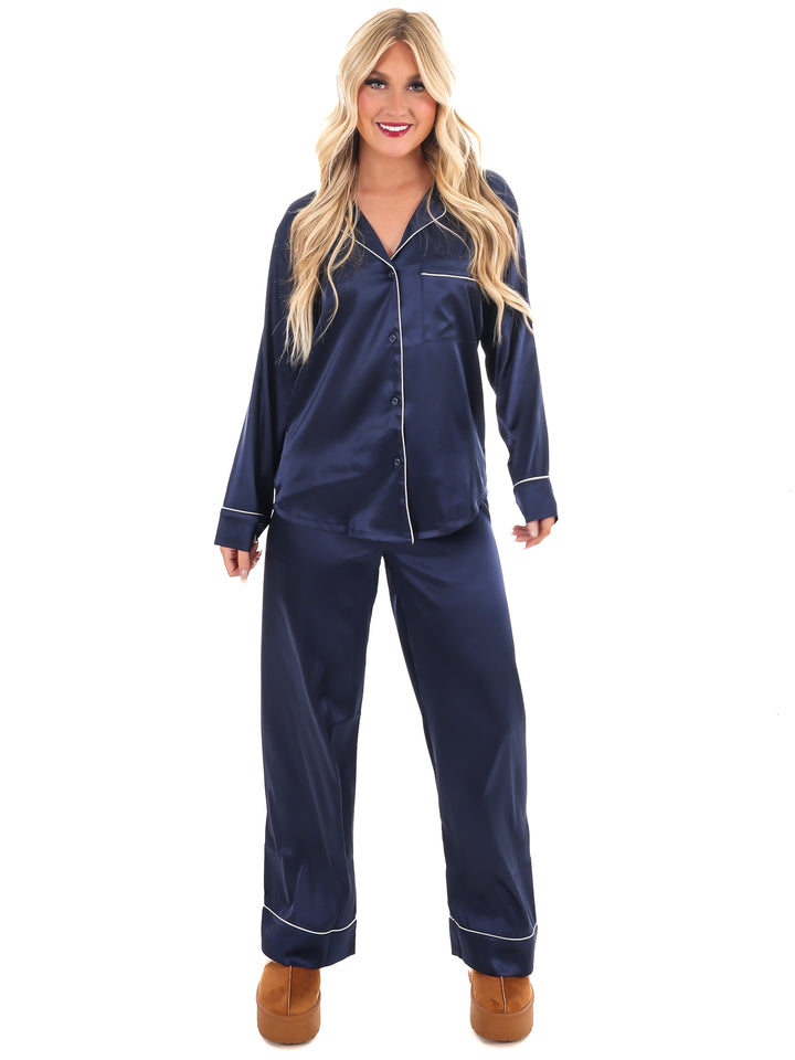 Silky Slumber Satin Pajama Set Doorbuster