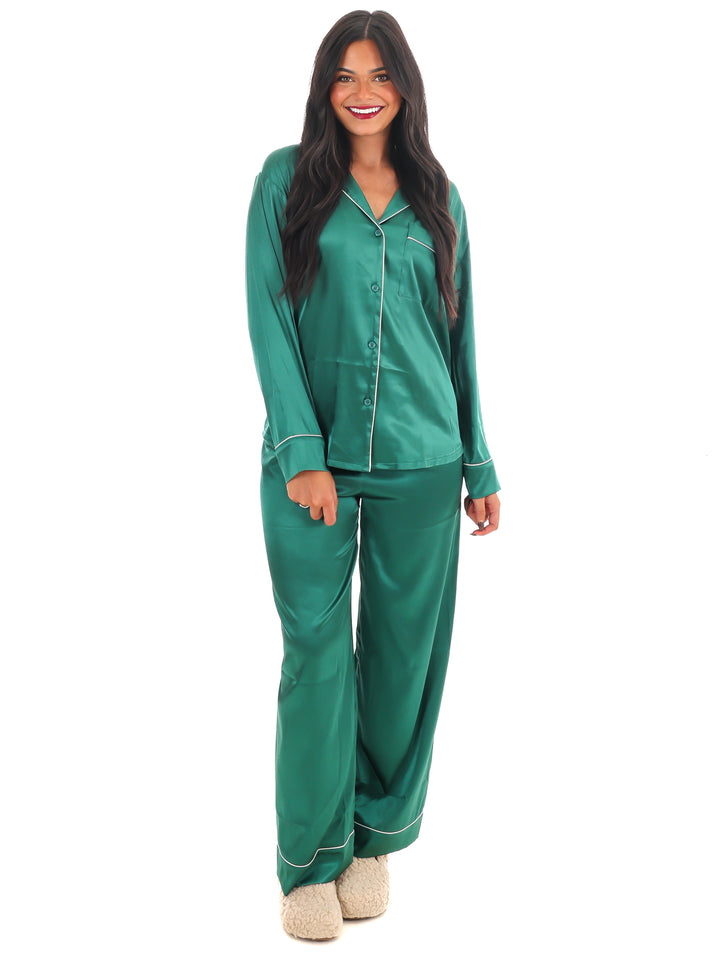 Silky Slumber Satin Pajama Set Doorbuster