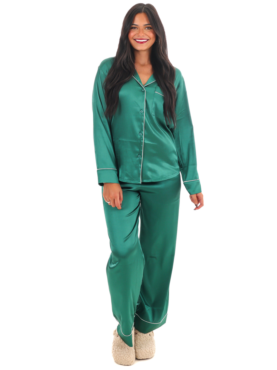 Silky Slumber Satin Pajama Set Doorbuster