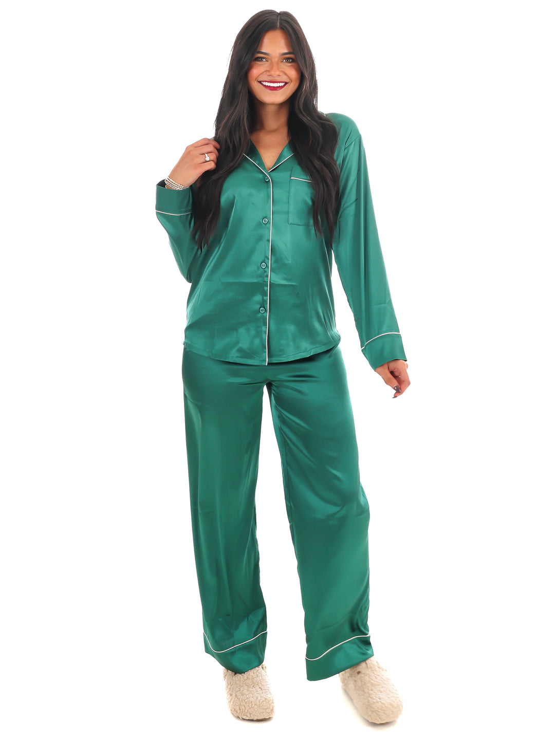 Silky Slumber Satin Pajama Set Doorbuster