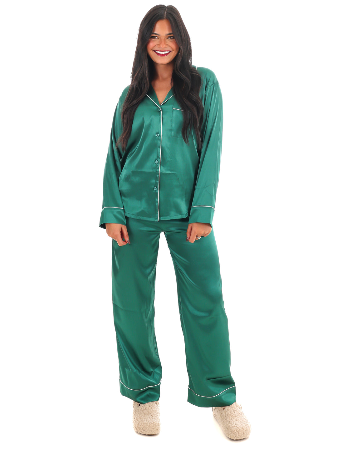 Silky Slumber Satin Pajama Set Doorbuster