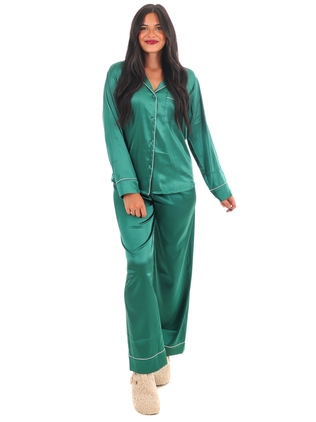 Silky Slumber Satin Pajama Set Doorbuster