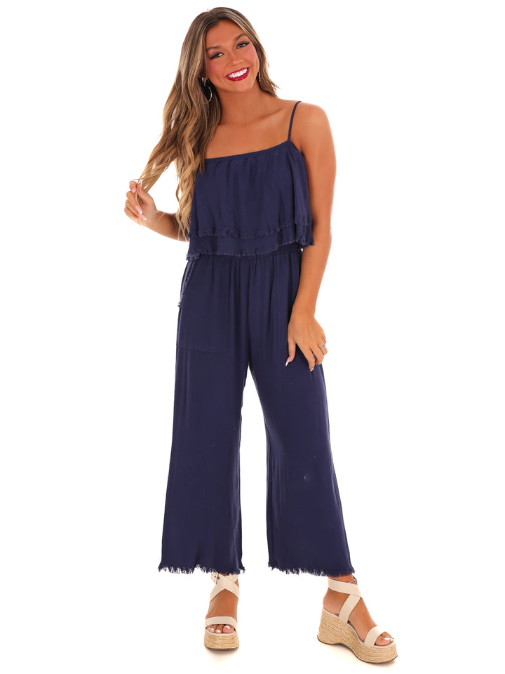 Losing My Mind Tiered Jumpsuit