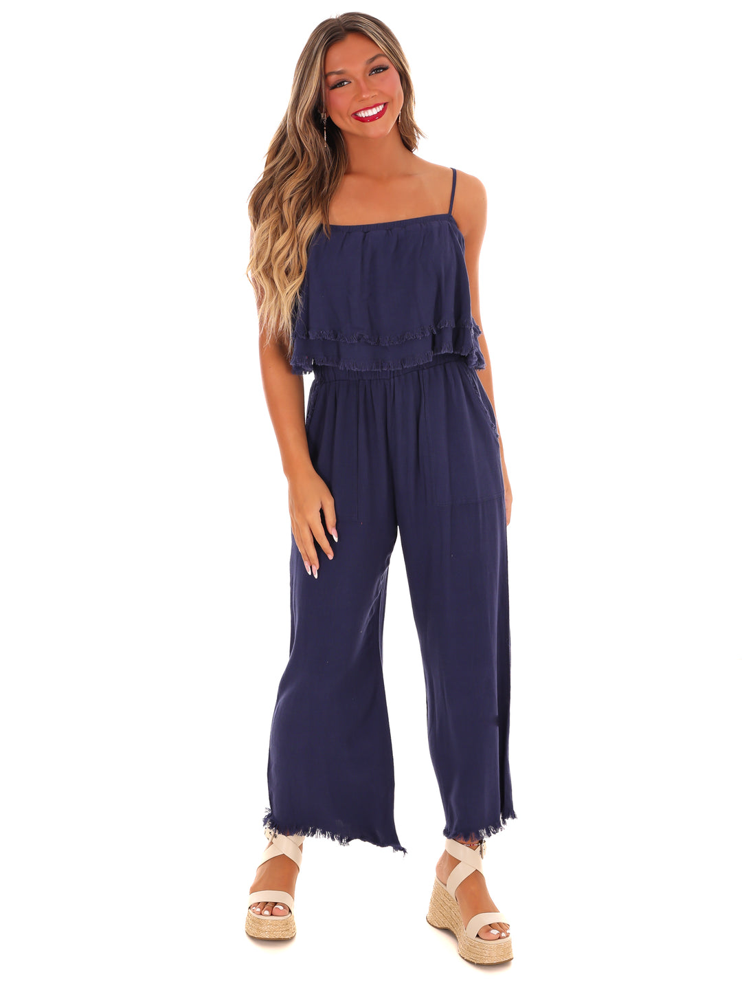 Losing My Mind Tiered Jumpsuit