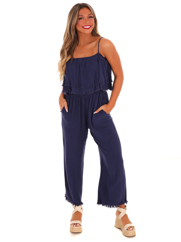 Losing My Mind Tiered Jumpsuit