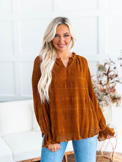 Gather Round Shimmer Top