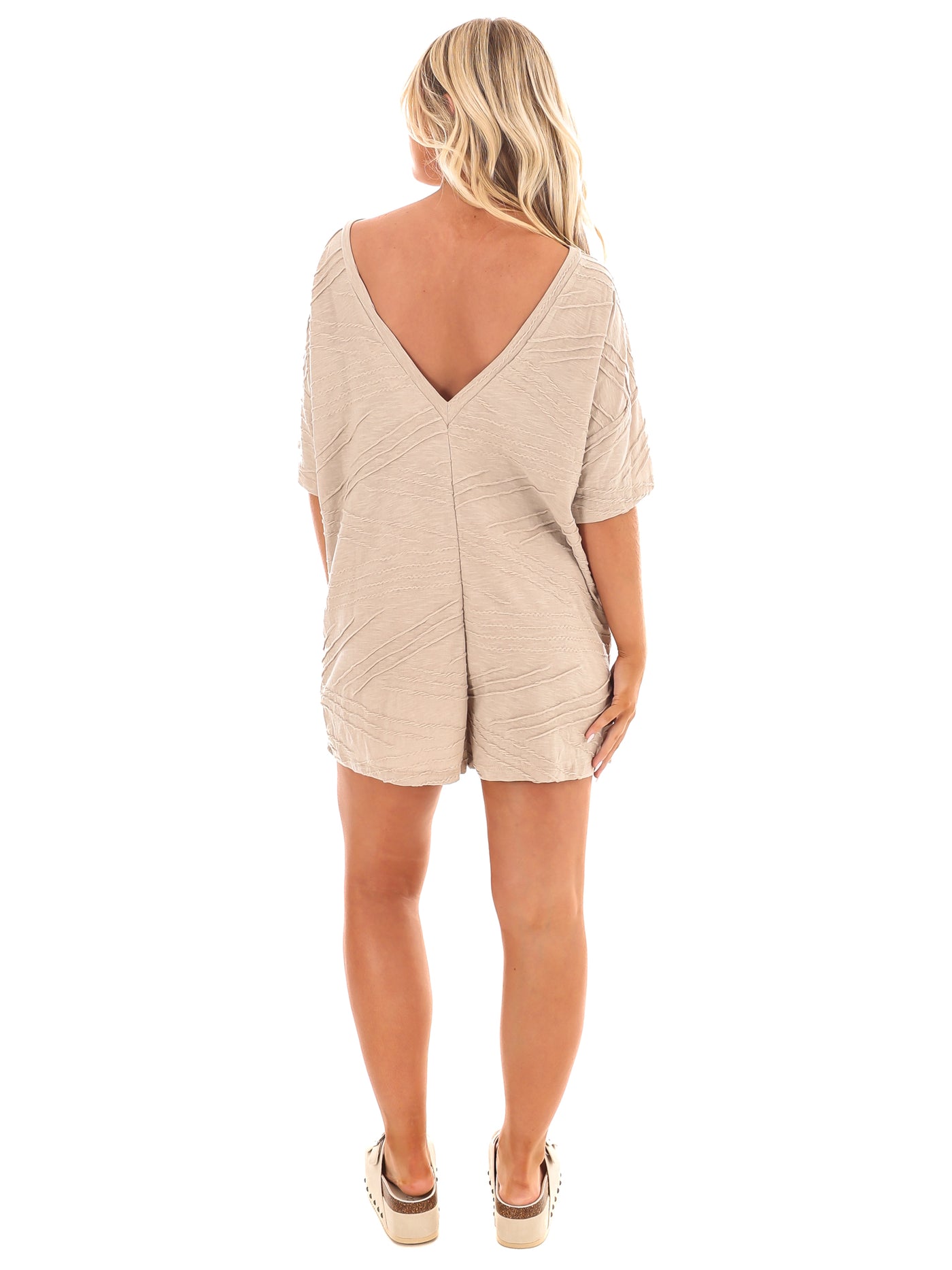 Time for Change Oversized Textured Romper