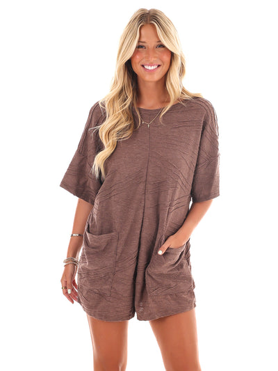 Time for Change Oversized Textured Romper