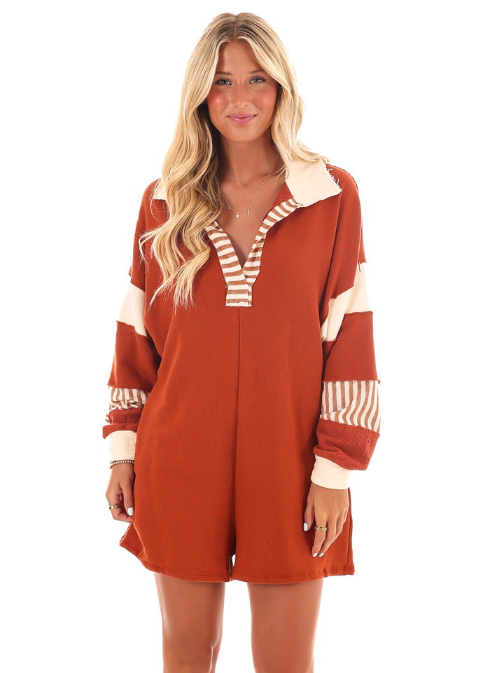 Can't Escape You Collared Romper