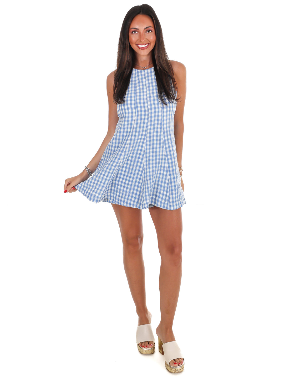 Picnic in the Park Gingham Flare Romper