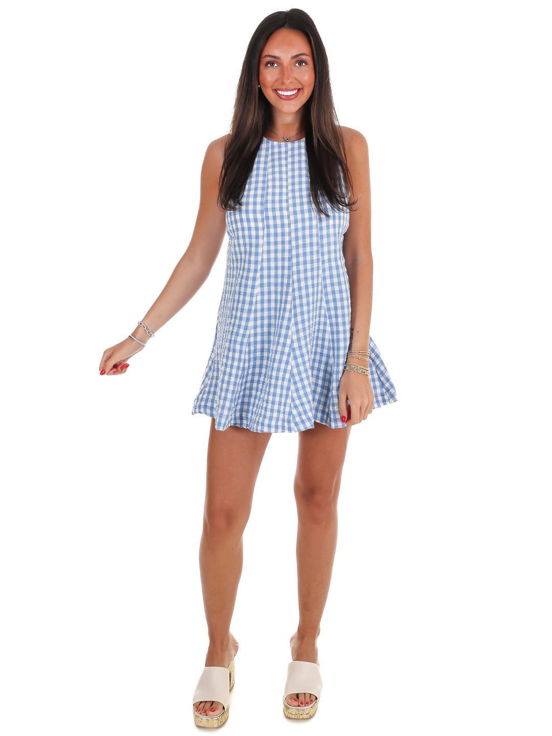 Picnic in the Park Gingham Flare Romper
