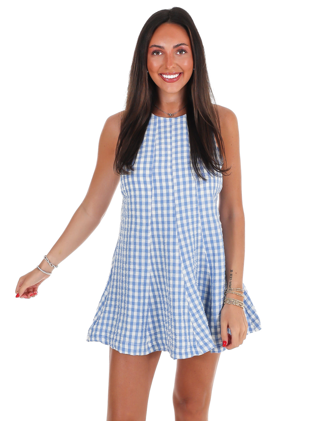 Picnic in the Park Gingham Flare Romper
