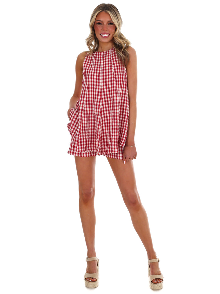 Picnic in the Park Gingham Flare Romper