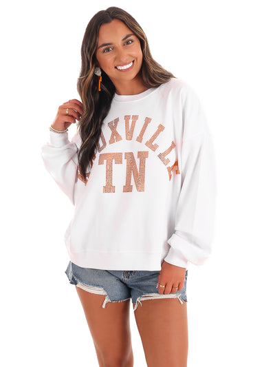 Orange Rhinestone Knoxville Sweatshirt