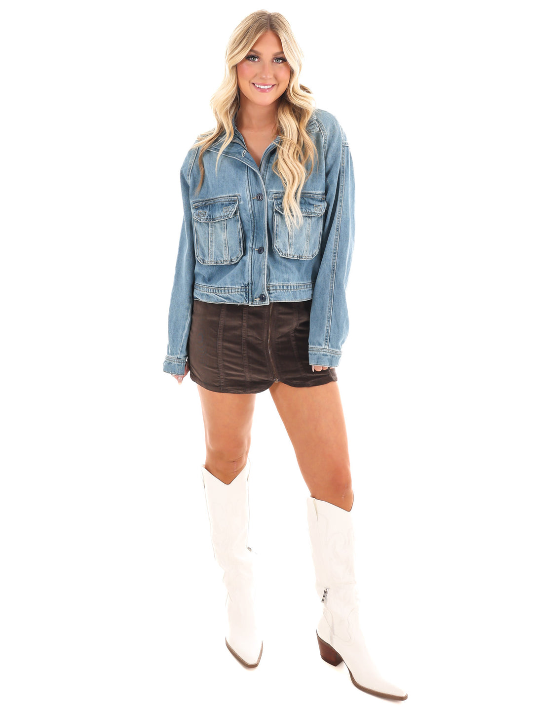 Pocket Perfection Denim Short Jacket