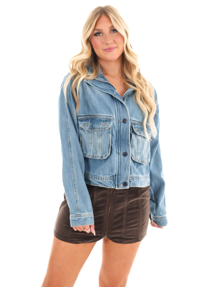 Pocket Perfection Denim Short Jacket