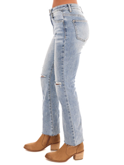 Retro Chic Crop Straight Jeans