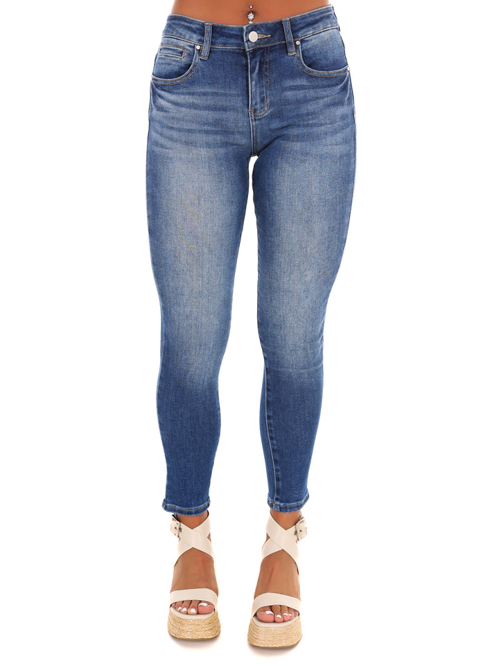 Creating Memories Mid Rise Crop Skinny Jeans