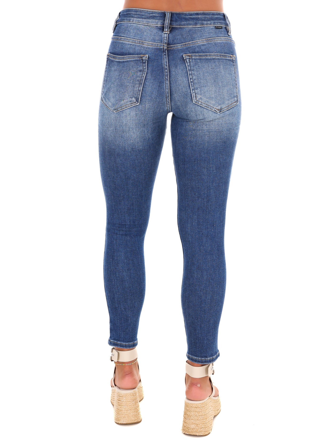 Creating Memories Mid Rise Crop Skinny Jeans