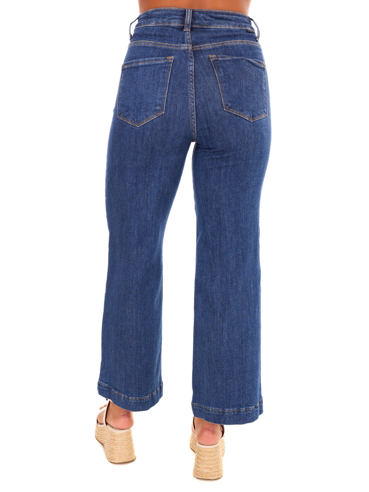 Close Call High Rise Wide Ankle Jeans