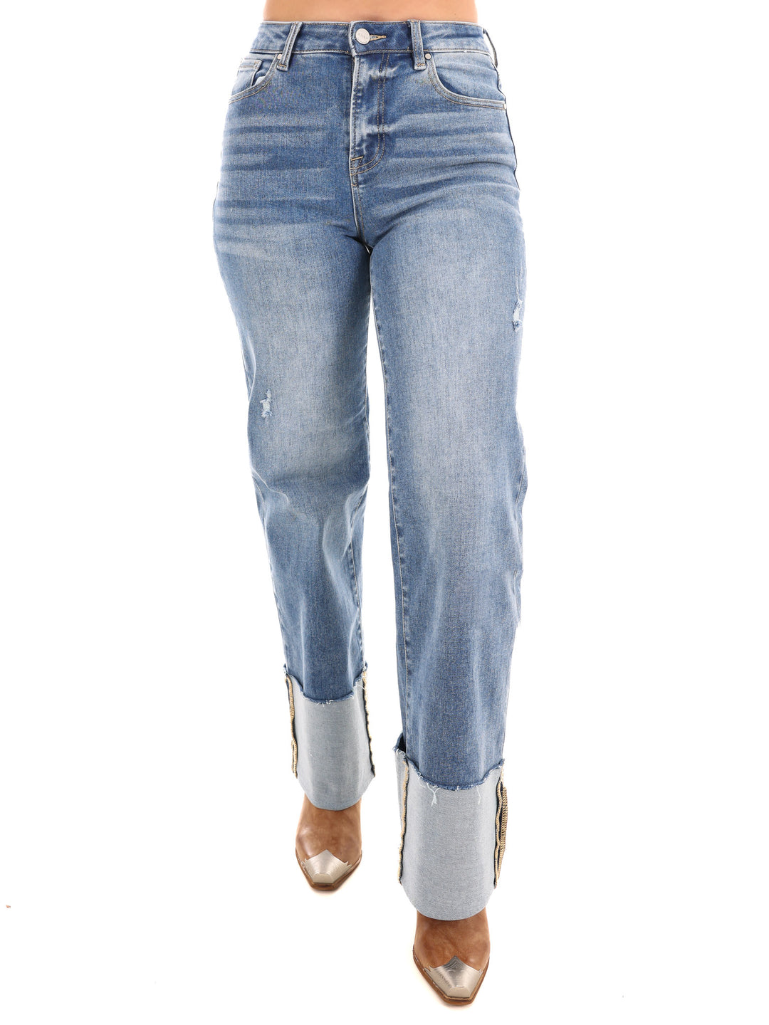 Laid Back Blues Cuffed Jeans