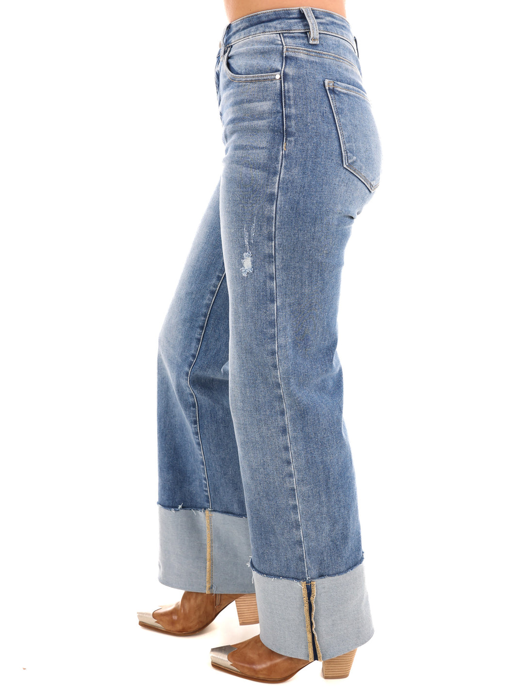 Laid Back Blues Cuffed Jeans