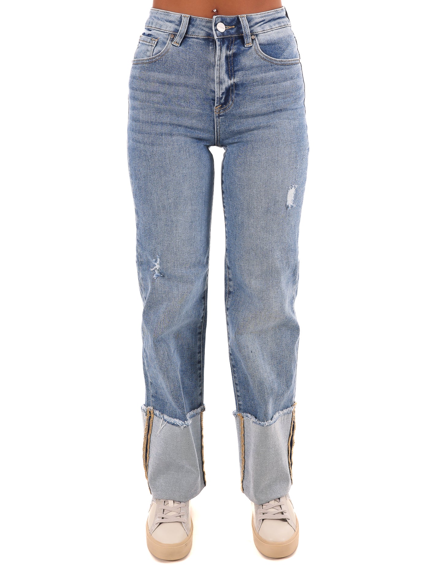 Laid Back Blues Cuffed Jeans