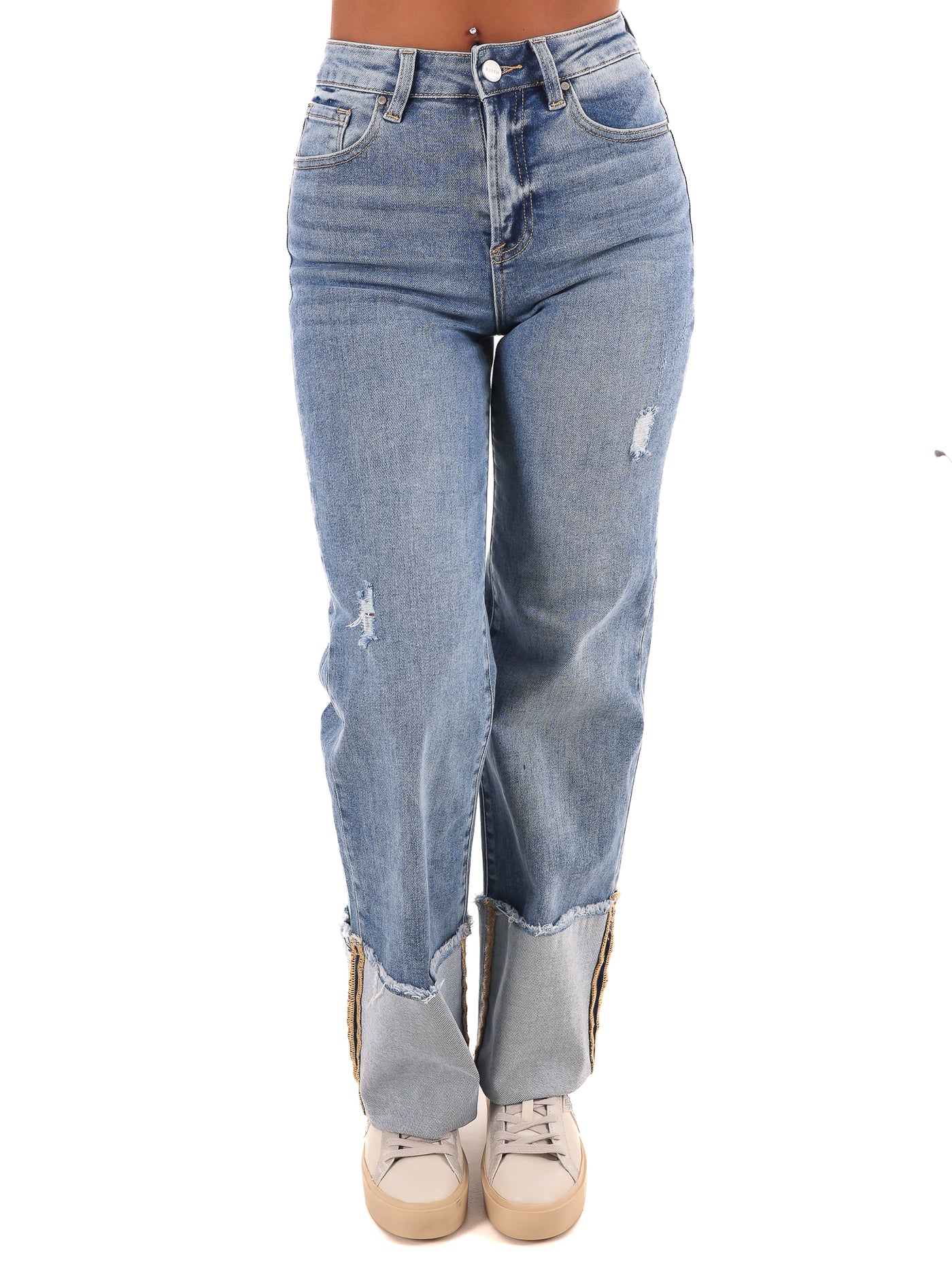 Laid Back Blues Cuffed Jeans