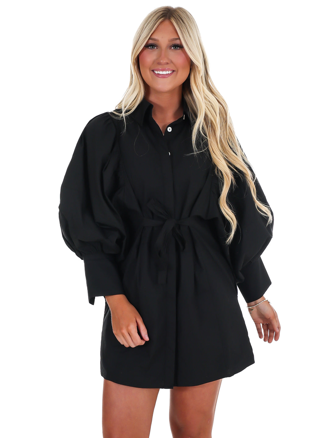 Classy Puff Sleeve Mini Dress