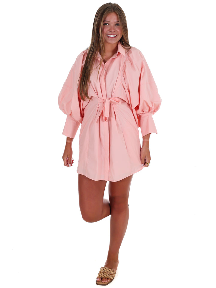 Classy Puff Sleeve Mini Dress