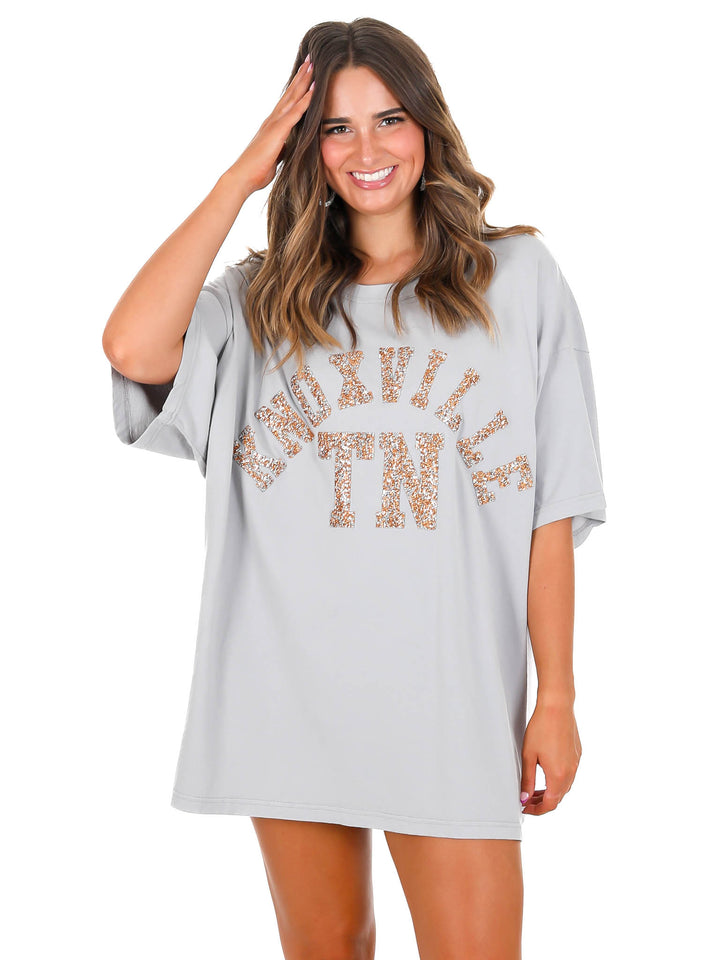 Rhinestone Knoxville TN Oversized Tee