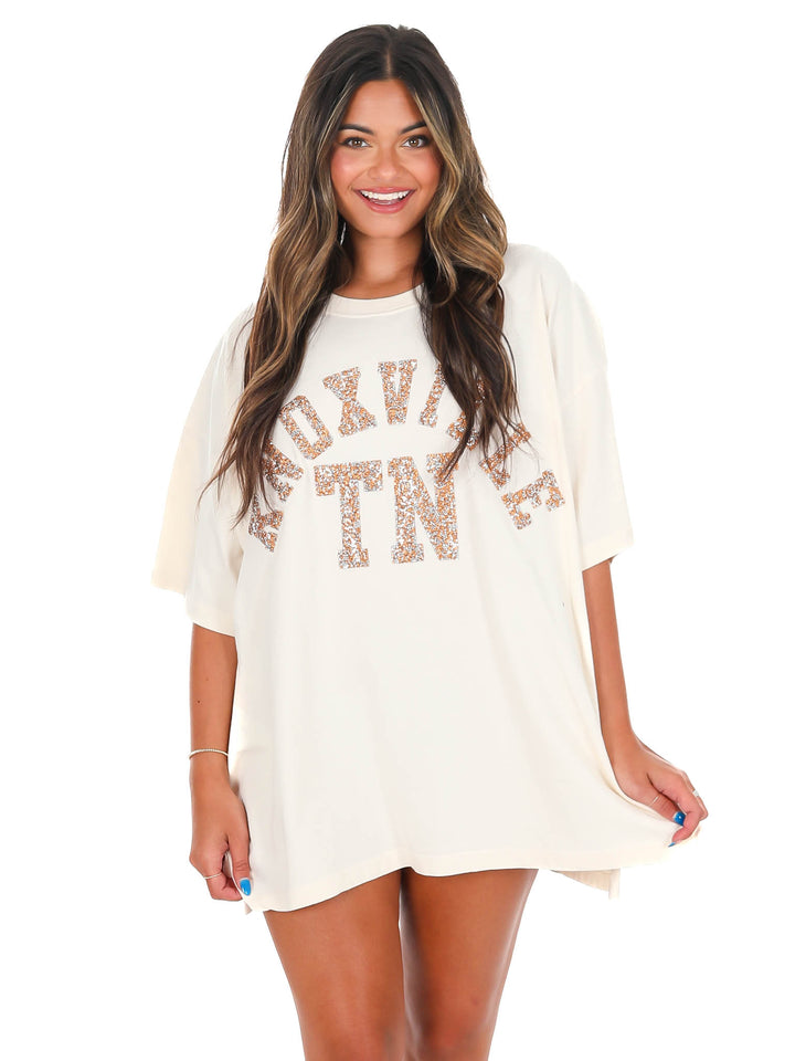 Rhinestone Knoxville TN Oversized Tee