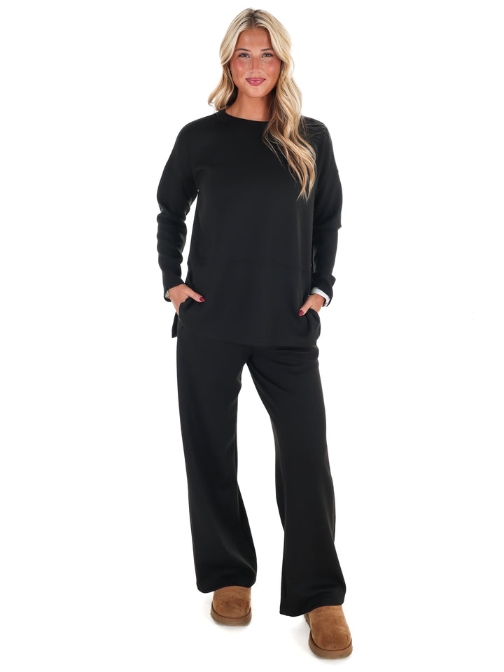 Luxe Scuba Side Slit Two Piece Set Doorbuster