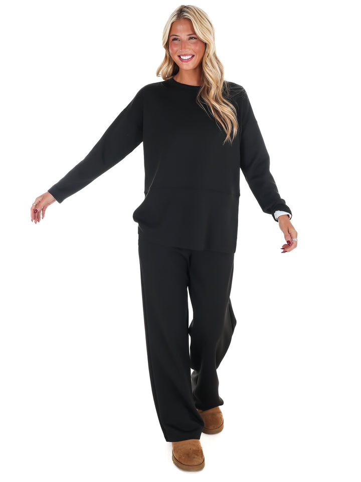 Luxe Scuba Side Slit Two Piece Set Doorbuster