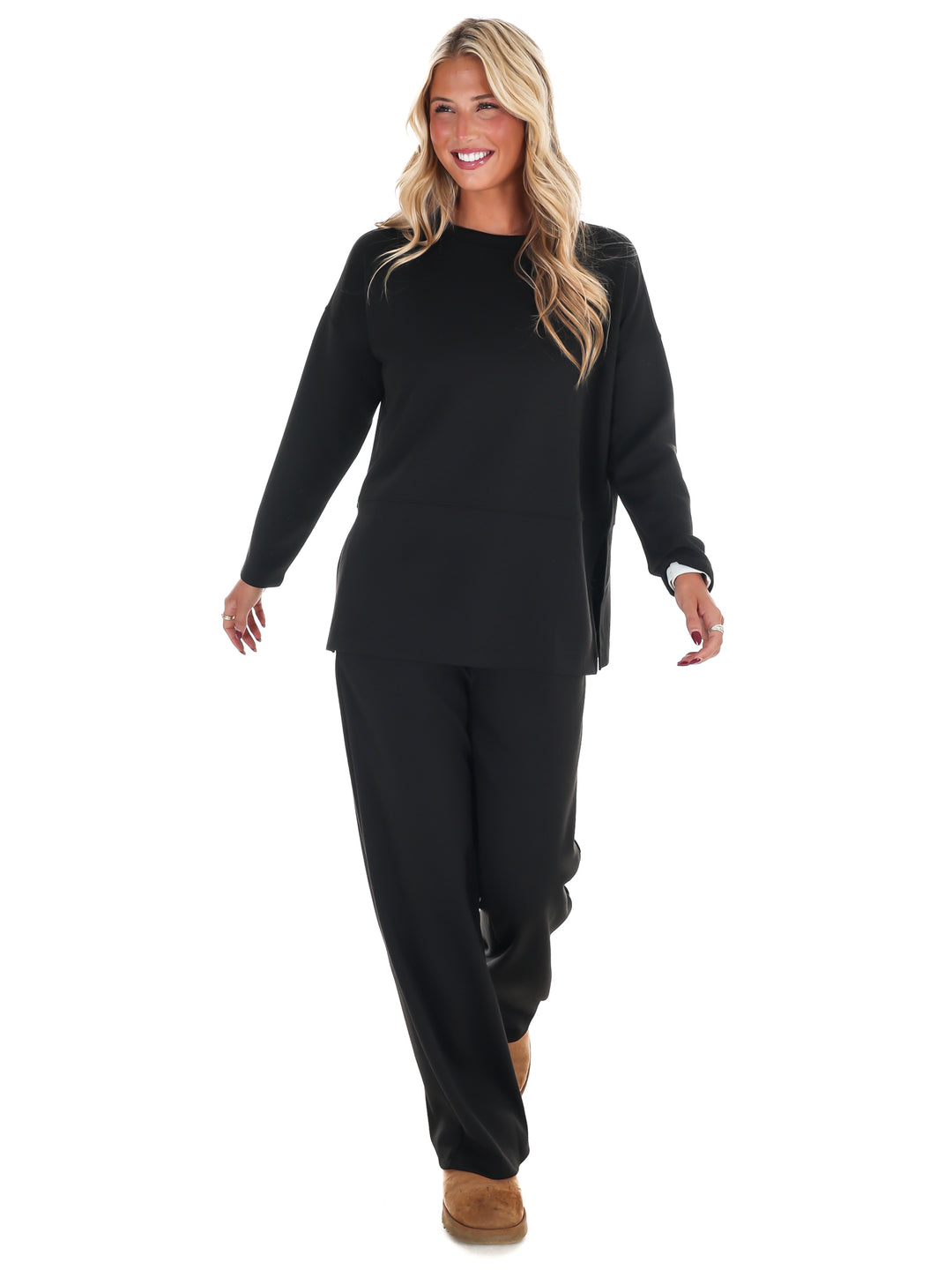 Luxe Scuba Side Slit Two Piece Set Doorbuster