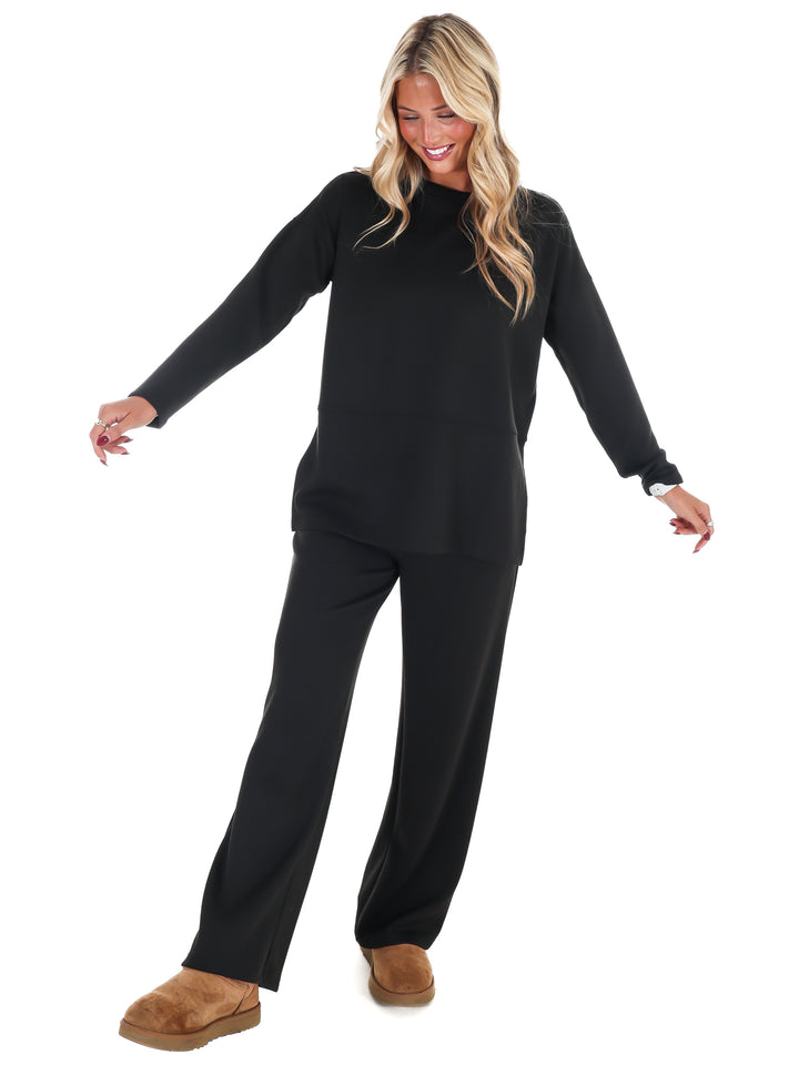 Luxe Scuba Side Slit Two Piece Set Doorbuster