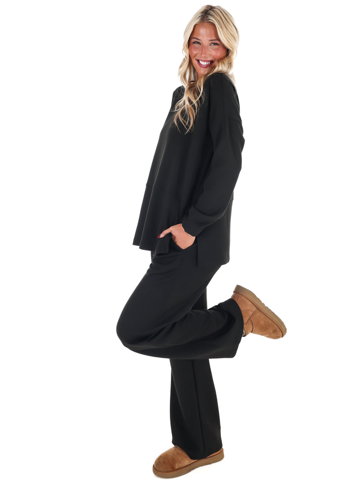 Luxe Scuba Side Slit Two Piece Set Doorbuster