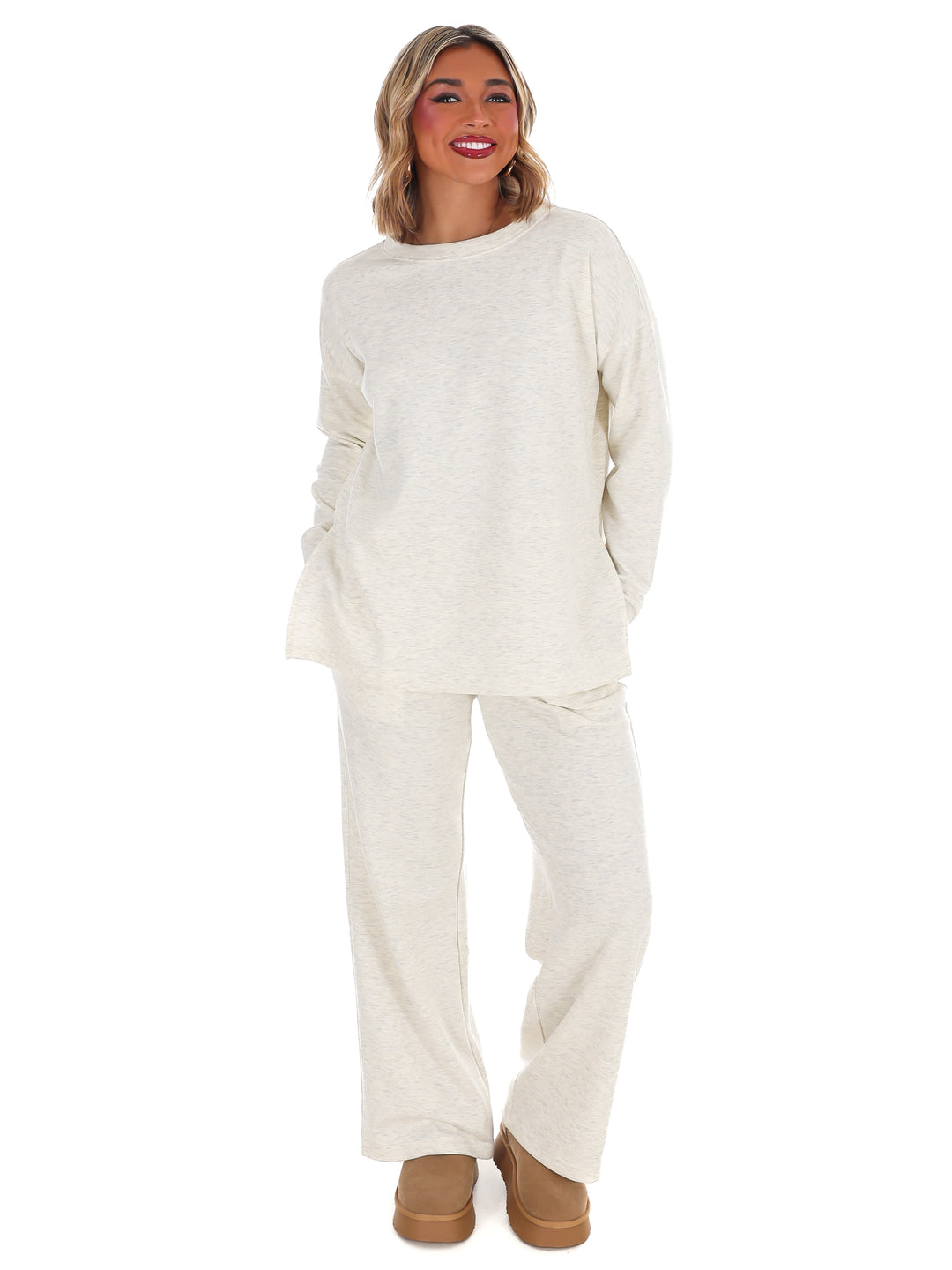 Luxe Scuba Side Slit Two Piece Set Doorbuster