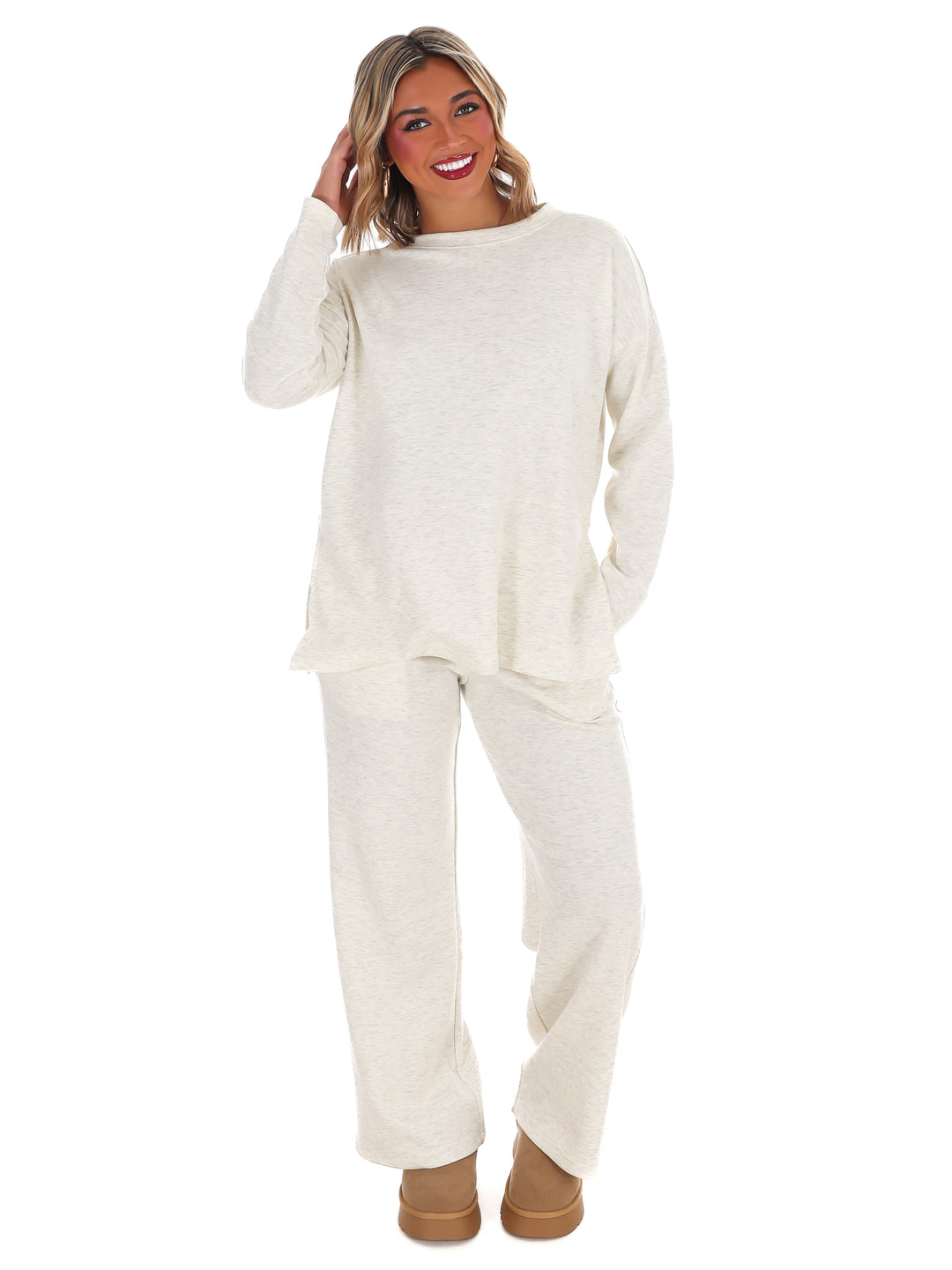 Luxe Scuba Side Slit Two Piece Set Doorbuster