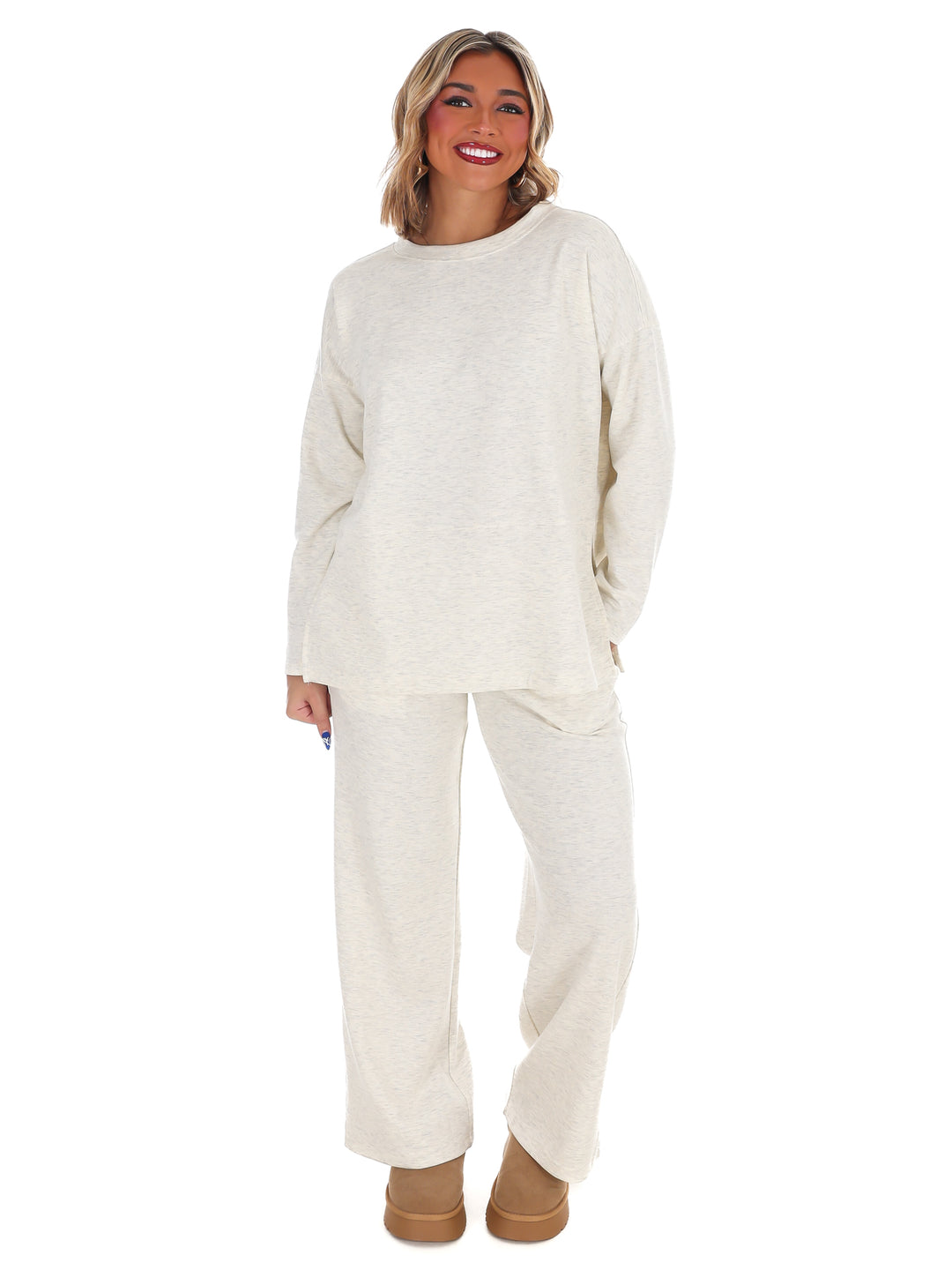 Luxe Scuba Side Slit Two Piece Set Doorbuster