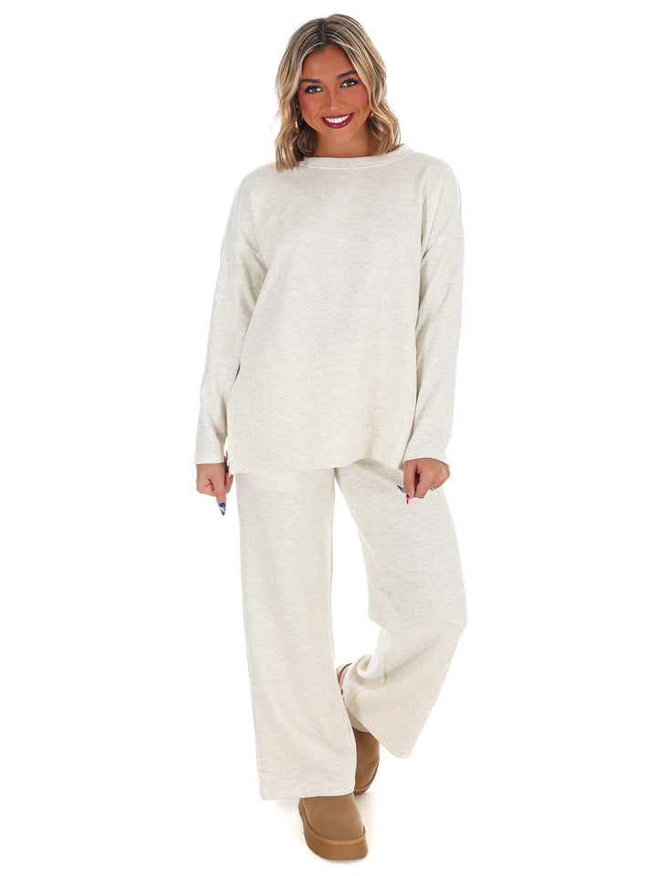 Luxe Scuba Side Slit Two Piece Set Doorbuster